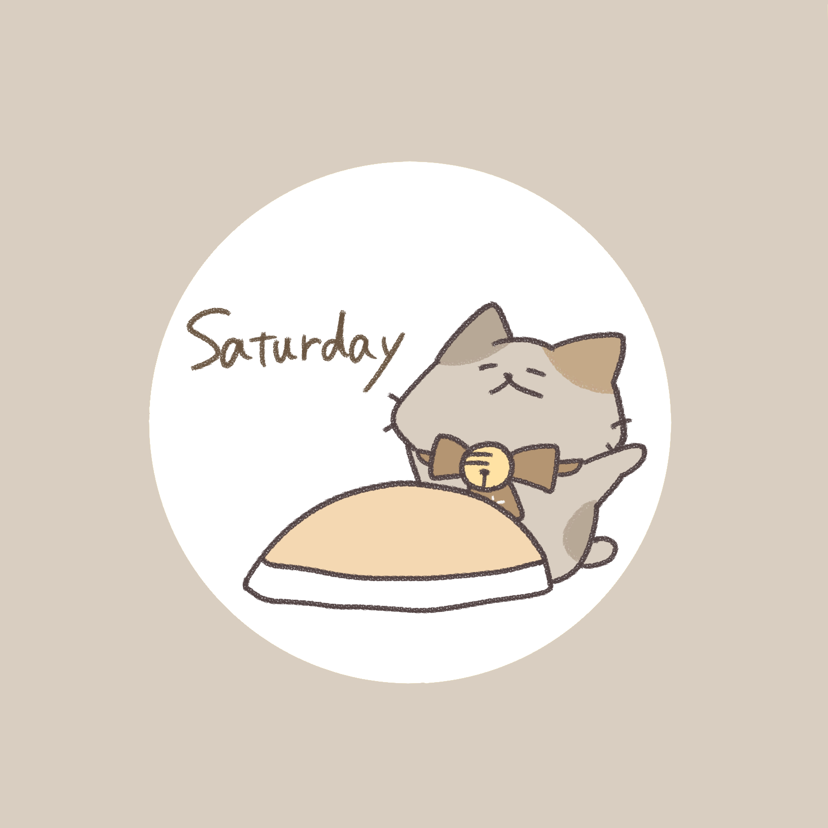 土曜にゃんこ ごろのイラスト