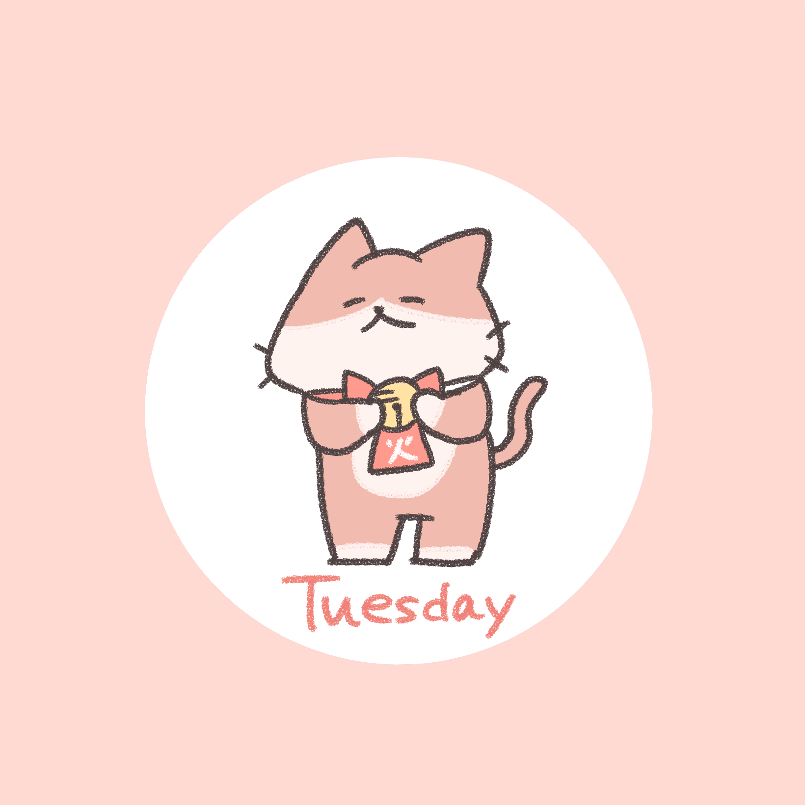 火曜にゃんこ ぽぽのイラスト