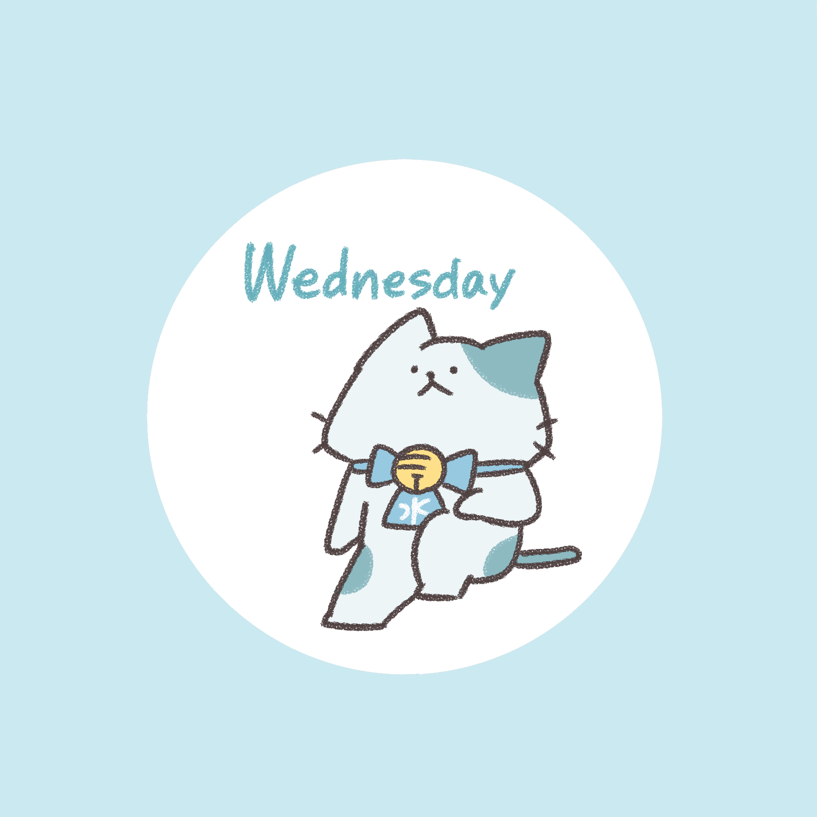水曜にゃんこ すいのイラスト