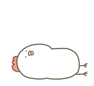 床に寝転ぶ白いゆるとりさん
