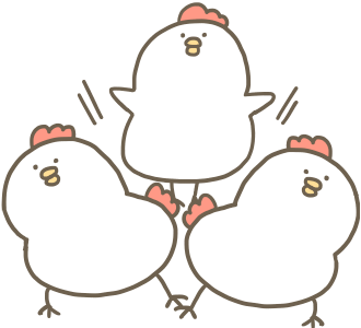 一緒に踊る白いゆるとりさんたち